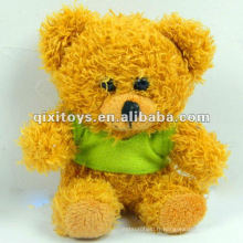 100% peluche mini ours en peluche avec T-shirt